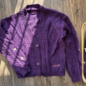 Taylor swift speak now Purple Cable Knit Cardigan